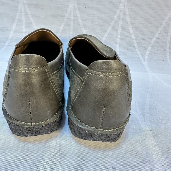 Lands' End Women's Loafers Crepe Sole venetian sz 8.5 M‎ Mocs Army Green 86366 - Picture 5 of 9